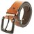 Nahsoril Genuine Leather Shinee Brown Color Belt With Super Heavy Pin Buckle - L-004