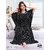 Women's 1pc Black Striped Printed Nighty  Nice Quality Satin Soft Night Gown Maxi 1475B Daily Limited Edition