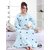 Women's 1pc Powder Blue Polka Dot Printed Nighty  Nice Quality Soft Night Gown Maxi 1442C Daily Limited Edition
