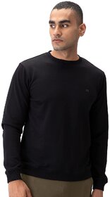 Stay Royal Men's Regular Fit Solid Sweatshirt - Black
