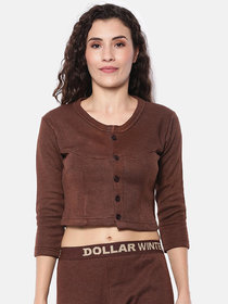 Dollar Thermals Wintercare Women Brown Blouse