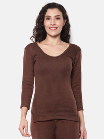 Dollar Thermals Wintercare Women Brown Round Neck Vest