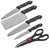 Shop Stoppers Chopping Board With Knife Set Stainless Steel Kitchen 5-pcs K