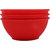Jaycee Microwave Safe BPA-free Food Grade Bowl Set For Food/Soup Plastic Vegetable Bowl (Red, Pack of 3)