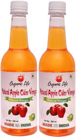 Organic Life Apple Cider Vinegar Natural For Weight Lose (1000 ml. ) ( Pack Of 2 )