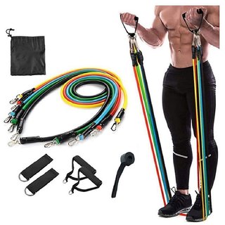 Shop Stoppers Resistant Bands Including 5 Stackable Exercise Bands for Resistance Training, Physical Therapy, Home