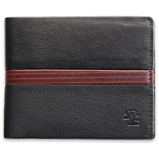 Toska Nappa Mens Leather Wallet (BlackMaroon)