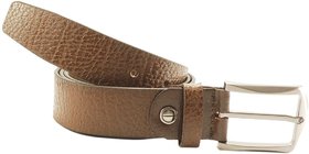 Nahsoril Genuine Leather Brown Color Formal Belt With Super Heavy Pin Buckle - L-010