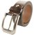 Nahsoril Genuine Leather Brown Color Formal Belt With Super Heavy Pin Buckle - L-007
