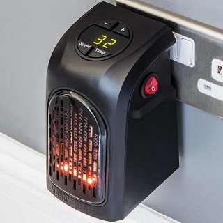 Karnavati  Desert ABS Plastic 400 Watts Small Handy Room Heater, Warmer Element Heater - Black