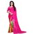 Dori Women's Pink Printed Georgette Saree With Blouse