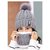 Handcuffs Unisex Beanie Scarf Set Pompom Winter Beanie Neck Muffler Neckwarmer for Mens Womens (Free Size Grey)