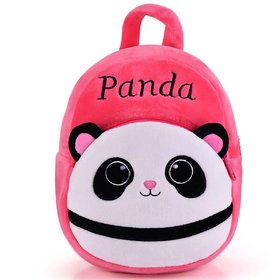 Kids School Bag Panda Soft Plush Backpacks Cartoon Baby Boys/Girls Plush Bag  (Pink, 11 L)