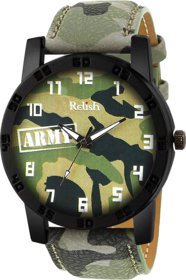 Relish Casual Watch for Men's Boy's RE-BB8016 (Army Camouflage Strap Watch)
