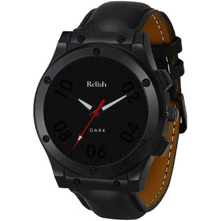 Relish Casual Watch for Men's Boy's RE-BB8007 (Black Colored Strap)