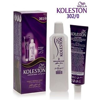                       Wella Koleston Hair Colour Creme 302/0 Black-50ml                                              