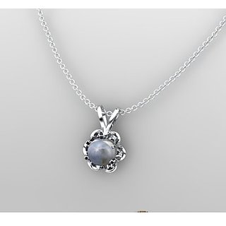                       JAIPUR GEMSTONE-5.5 Ratti Super A+ Star Sapphire Stone Beautiful Pendant For Unisex                                              