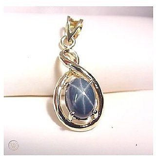                       JAIPUR GEMSTONE-5.00 Ratti Natural Stone Six Rayed Star Sapphire Gemstone Pendant for Men and Women                                              