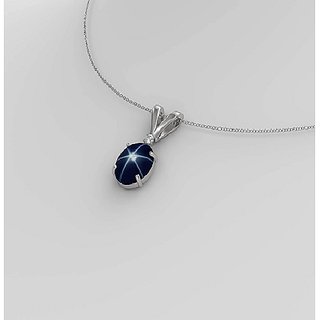 JAIPUR GEMSTONE-5.75 Ratti Amazing Quality Beautiful and Unique Star Sapphire Stone Pendant for Unisex JAIPUR GEMSTONE-5.75 Ratti Amazing Quality Beautiful and Unique Star Sapphire Stone Pendant for Unisex