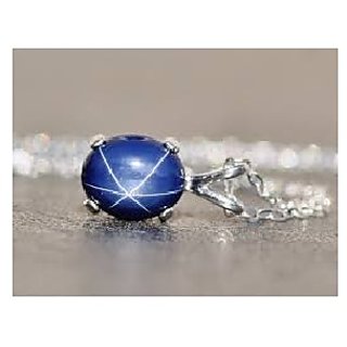                       JAIPUR GEMSTONE-Natural Star Sapphire Gemstone 5.75 Ratti Blue Color Stone Pendant For Men and Women                                              