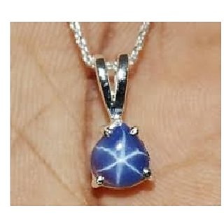 JAIPUR GEMSTONE-5 Ratti Super A+ Quality Star Sapphire Stone Beautiful Star Effect Stone Pendant JAIPUR GEMSTONE-5 Ratti Super A+ Quality Star Sapphire Stone Beautiful Star Effect Stone Pendant