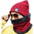 Aseenaa Winter Knit Beanie Cap Hat And Neck Warmer Muffler Combo Set For Unisex Men  Women  Set Of 1  Colour  Red