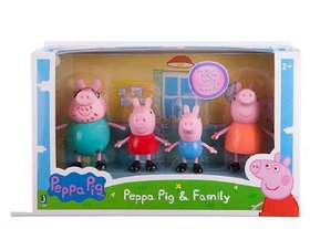 Peppa Pig Family Set Set Of 4 Pcs Movable Hands Legs And Head Multicolor