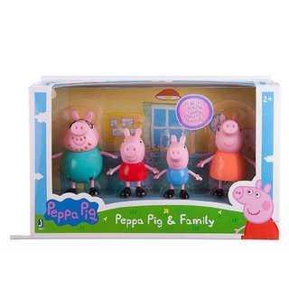 Peppa Pig Family Set Set Of 4 Pcs Movable Hands Legs And Head Multicolor