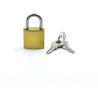                       Brass Padlock, Solid Imitation Copper Lock Highly Durable with 2 Keys                                              