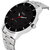 Relish Round Dial Silver Stainless Steel Strap Analog Watch For Men's and Boy's, RE-BB8026 (Black Dail)
