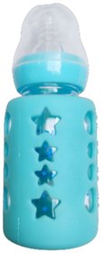Glass Feeding Bottle For Newbornsinfantsbabies With Silicone Warmer Cover