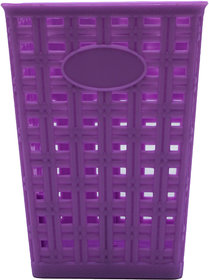 Jaycee Multipurpose Square Shape Pen Stand,Cutlery,Table Organiser Plastic Toothbrush Holder(Purple)