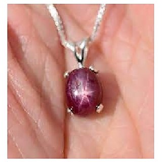 JAIPUR GEMSTONE-5 Ratti Beautiful & Unique Manik Star Ruby Stone Pendant For Men and Women JAIPUR GEMSTONE-5 Ratti Beautiful & Unique Manik Star Ruby Stone Pendant For Men and Women
