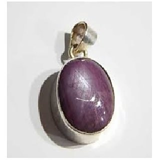                       JAIPUR GEMSTONE-5.50 Ratti Beautiful and Rare Star Ruby Stone Amazing Star Effect - Six Rays Light Pendant for Unisex                                              