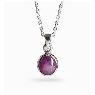 JAIPUR GEMSTONE-5.75 Ratti Amazing Quality Beautiful and Unique Suryakant Manik Star Ruby Stone Pendant for Unisex JAIPUR GEMSTONE-5.75 Ratti Amazing Quality Beautiful and Unique Suryakant Manik Star Ruby Stone Pendant for Unisex