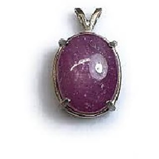                       JAIPUR GEMSTONE-Natural Star Ruby 5.75 Ratti Lab Certified Star Ruby Gemstone Pendant for Women and Men                                              