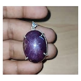                       JAIPUR GEMSTONE-Natural 5.00 Carat Star Ruby Stone Manik Gemstone Certified Gemstone Pendant                                              
