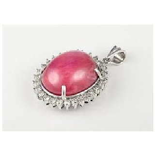 JAIPUR GEMSTONE-5 Ratti Beautiful & Unique Manik Star Ruby Stone Pendant For Men and Women JAIPUR GEMSTONE-5 Ratti Beautiful & Unique Manik Star Ruby Stone Pendant For Men and Women