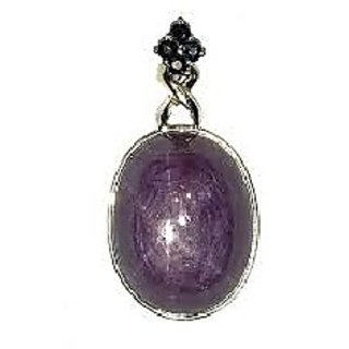                       CEYLONMINE-5.00 Ratti Natural Stone Six Rayed Star Ruby Gemstone Pendant for Men and Women                                              