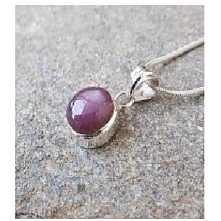 CEYLONMINE-Natural Star Ruby 5.00 Ratti Semi Precious Pink Colour Star Ruby Gemstone Pendant for Unisex CEYLONMINE-Natural Star Ruby 5.00 Ratti Semi Precious Pink Colour Star Ruby Gemstone Pendant for Unisex
