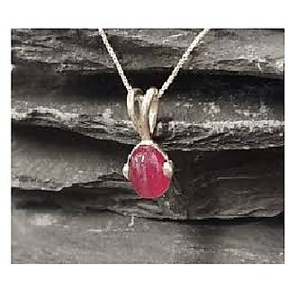                       CEYLONMINE-Natural 5.50 Carat Star Ruby Stone Manik Gemstone Pendant foe Women and Girls                                              