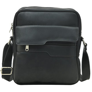 MATRICE messenger bag with black faux vegan leather(NE-S-0791-Black)