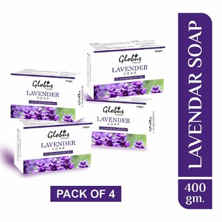                       Globus Naturals Lavender Soap For Soft And Beautiful Skin 100g Pack Of 4                                              