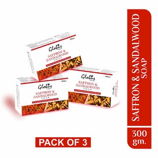                       Globus Naturals Saffron Sandalwood Soap Enriched With Almond Oil And Glyce                                              