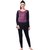 Women Swim Wear - Swim Frock- Full Length  Poly Jersey  Upper Printed -2XL-Purple