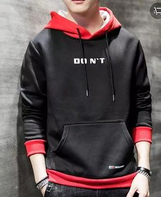 Ruggstar best hot selling cotton hoodie cotton t-shirt for men(Black Red Don't Hood)