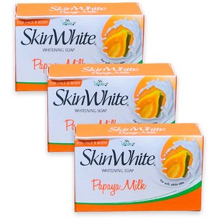 SkinWhite Papaya Milk Whitening Soap 90g (Pack of 3)