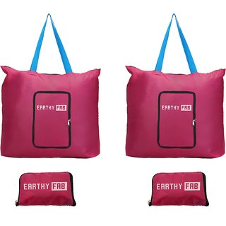 Buy Earthy Fab Foldable Bag for Shopping Bags for Grocery Set of 2