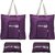 Earthy Fab Foldable Bag for Shopping Bags for Grocery Set of 2 (18X20) Purple