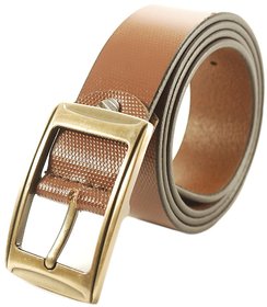 Nahsoril Genuine Leather Formal Brown Belt With Super Heavy Pin Buckle - L-015